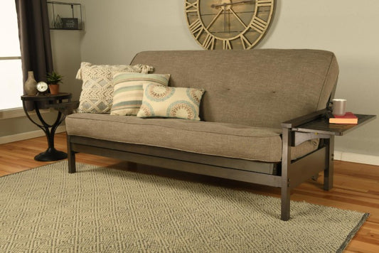 Alamosa Full Futon Graystone Finish with Mattress - The Futon Store