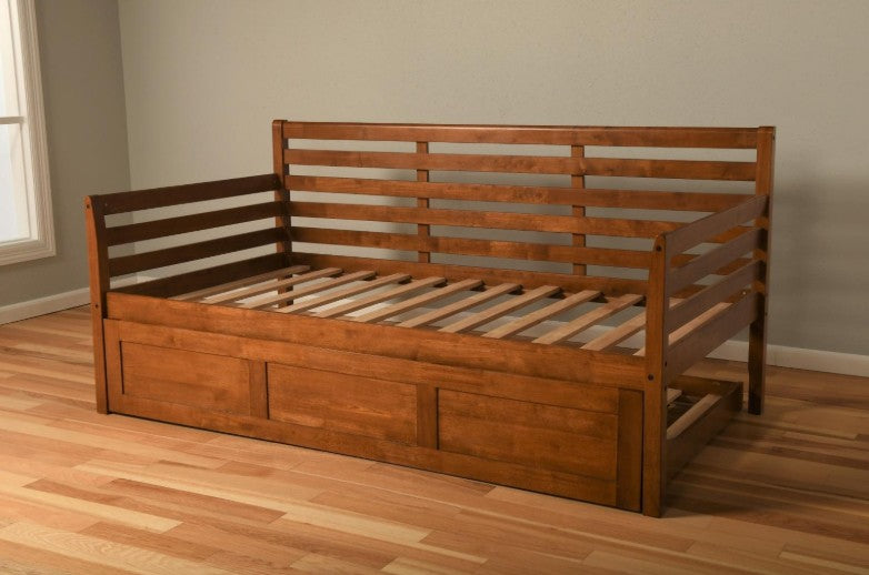 Boho Twin Daybed with Trundle Barbados Finish - The Futon Store