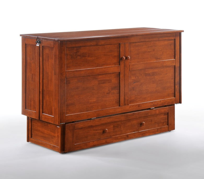 Clover Queen Cherry Murphy Cabinet Bed - The Futon Store