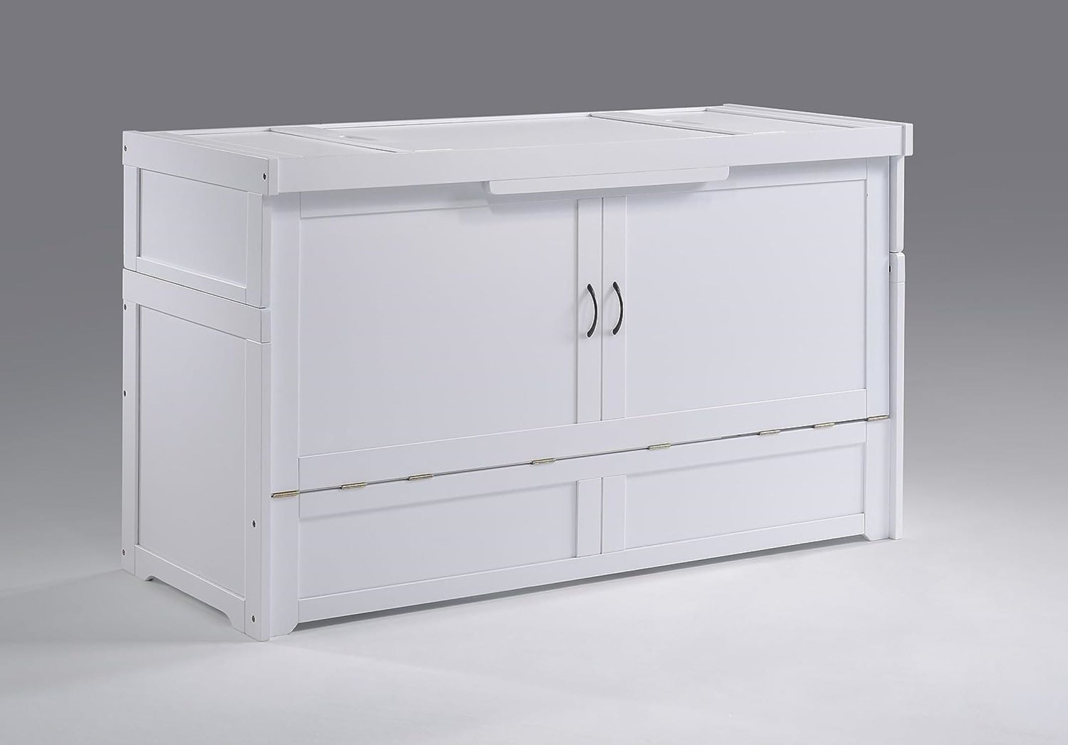 Murphy Cube 2 Queen White Cabinet Bed - The Futon Store