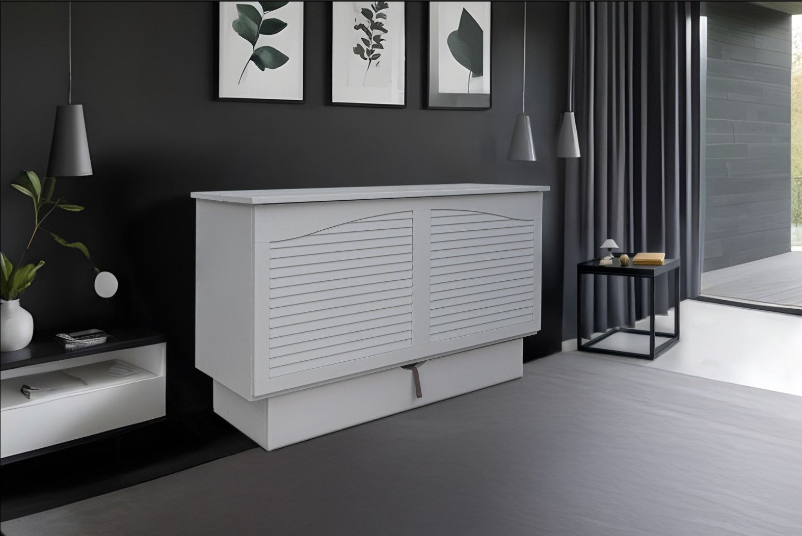 Cottage Creek Cape Cod Queen Murphy Cabinet Bed White - The Futon Store