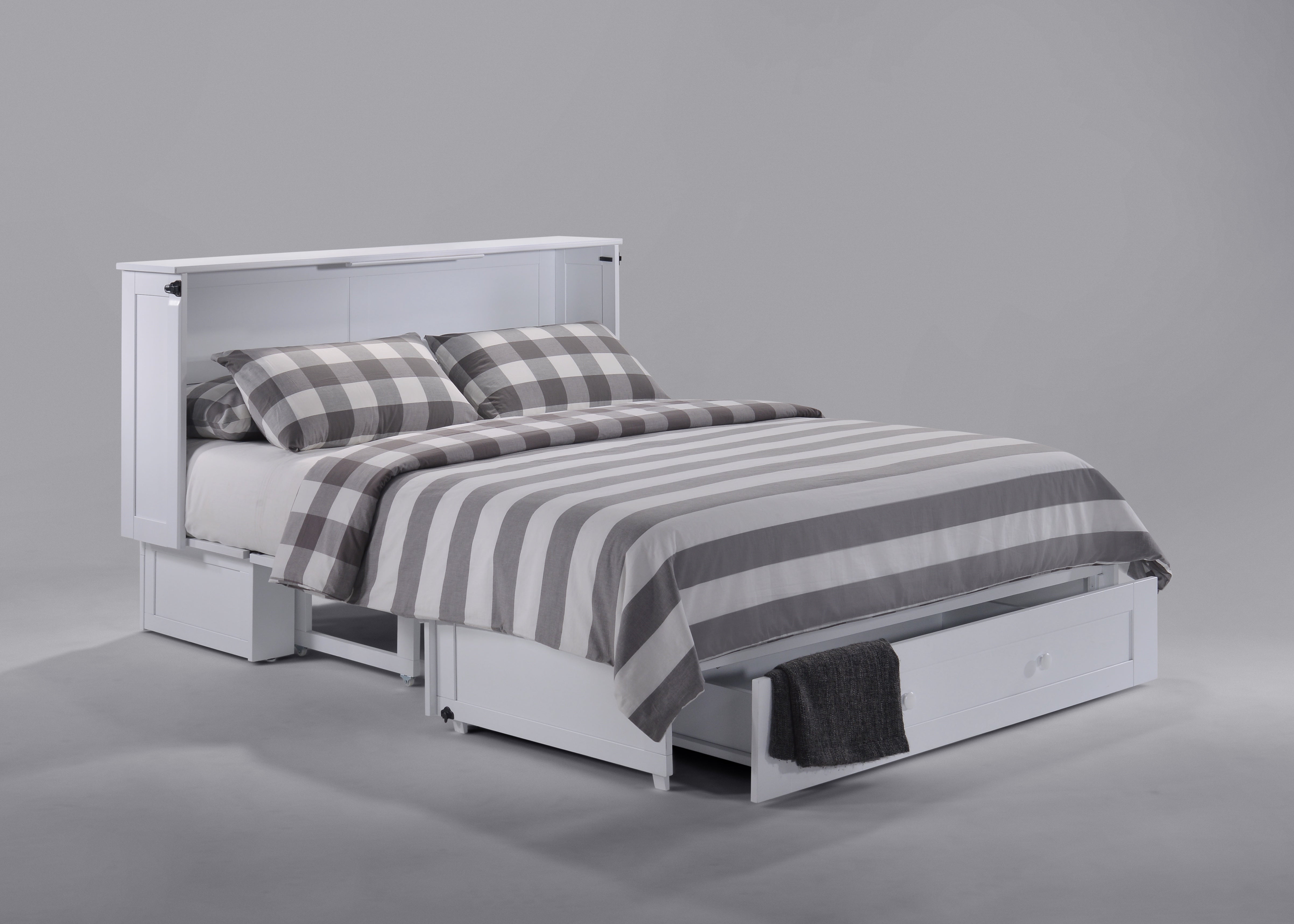 Clover Queen White Murphy Cabinet Bed