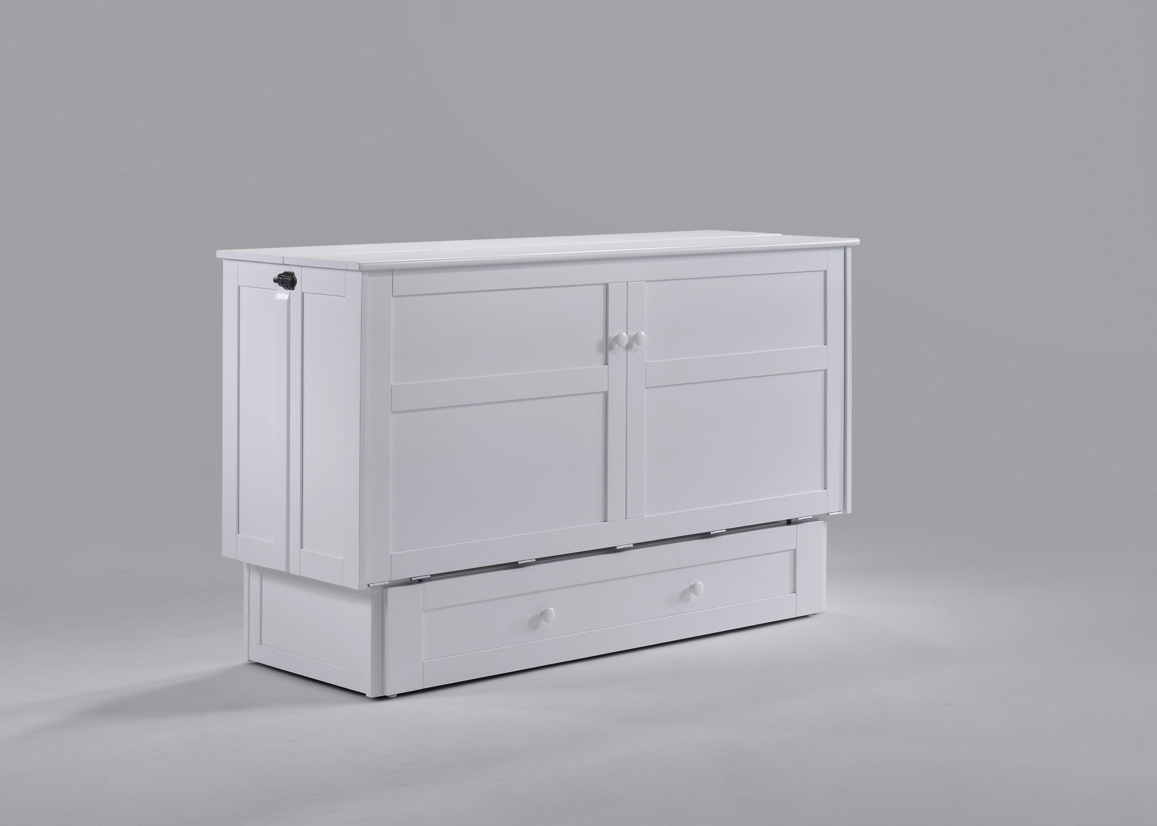 Clover Queen White Murphy Cabinet Bed
