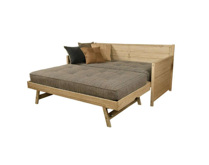 Marisa Twin Daybed & Trundle Weathered White Finish - The Futon Store