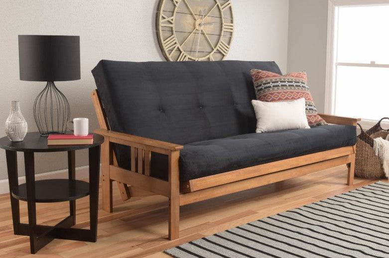 Monterey Queen Futon Butternut Finish with Mattress - The Futon Store