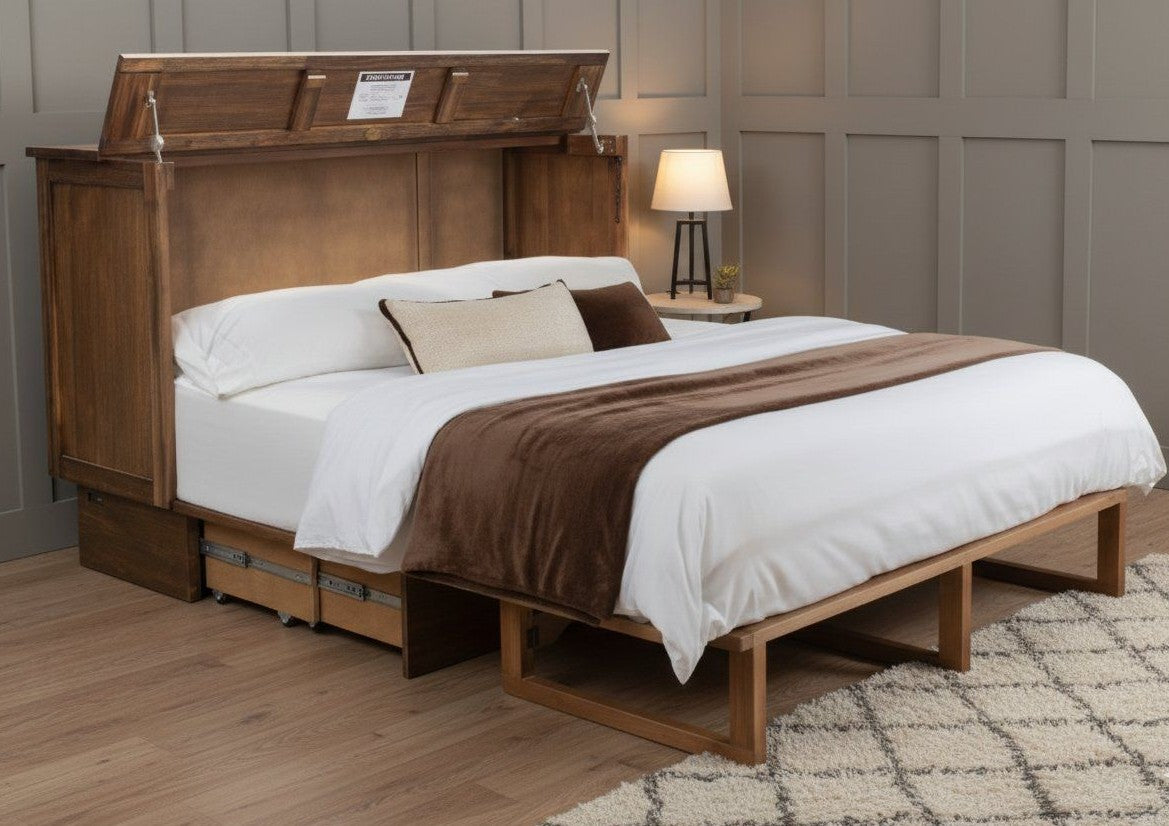 Mountain View Queen Rustic Brown Sleep Chest - The Futon Store