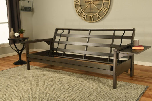 Alamosa Full Futon Graystone Finish with Mattress - The Futon Store 