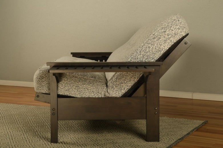 Alamosa Full Futon Graystone Finish with Mattress - The Futon Store 