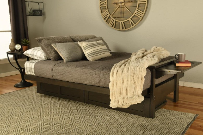Alamosa Full Futon Graystone Finish with Mattress - The Futon Store 