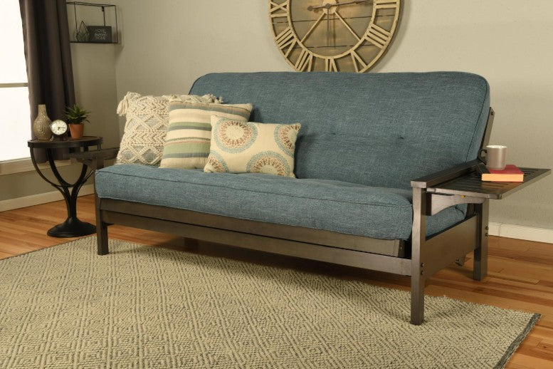 Alamosa Full Futon Graystone Finish with Mattress - The Futon Store 
