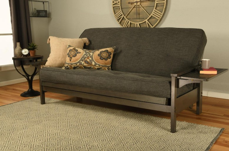 Alamosa Full Futon Graystone Finish with Mattress - The Futon Store 