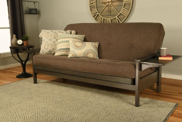 Alamosa Full Futon Graystone Finish with Mattress - The Futon Store 