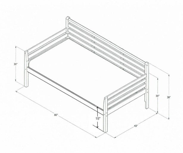 Boho Twin Daybed with Trundle White Finish - The Futon Store 