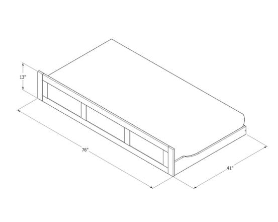 Boho Twin Daybed with Trundle White Finish - The Futon Store 