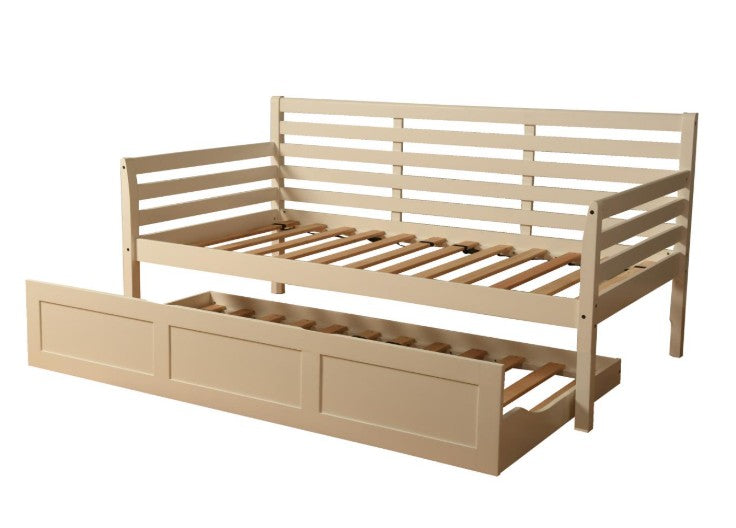 Boho Twin Daybed with Trundle White Finish - The Futon Store 