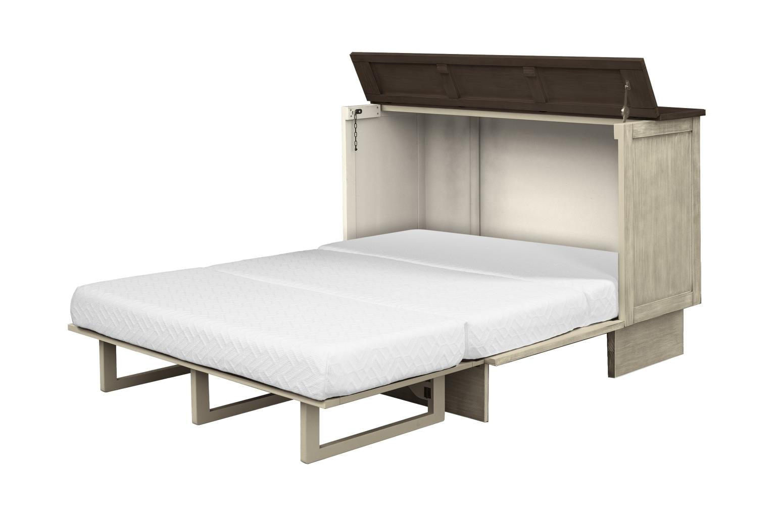 Cottage Creek Brockton Queen Murphy Cabinet Bed 2-Tone Finish - The Futon Store 