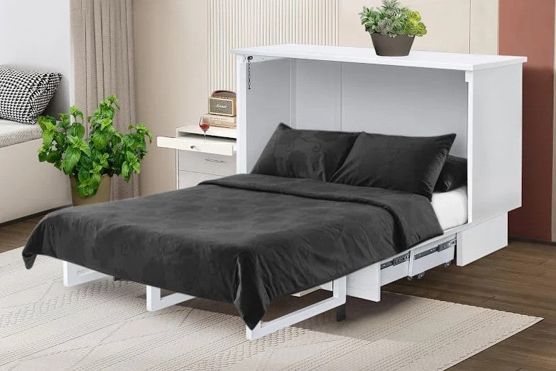 Cottage Creek Cape Cod Queen Murphy Cabinet Bed White - The Futon Store 