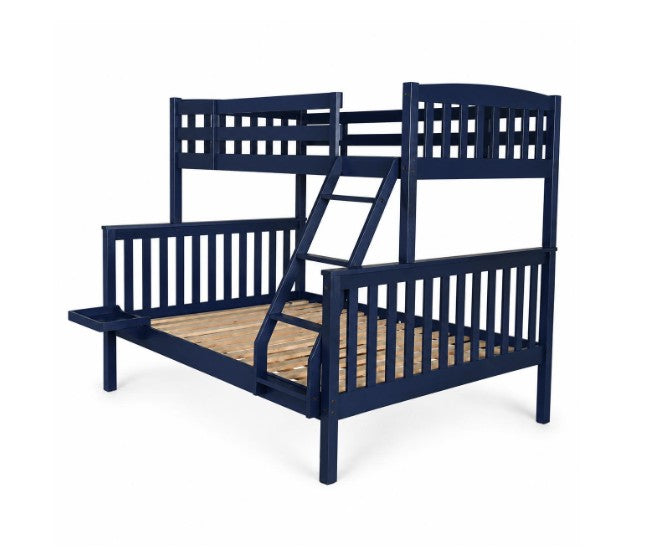 Claire Twin Over Full Bunk Bed with Drawers Navy Finish - The Futon Store 