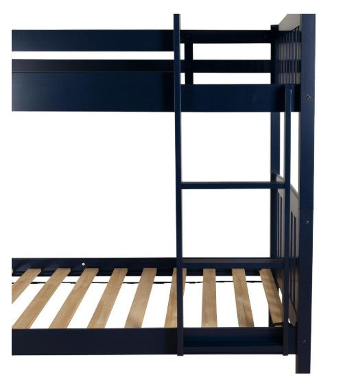 Claire Twin Bunk Bed with Drawers Navy Finish - The Futon Store 
