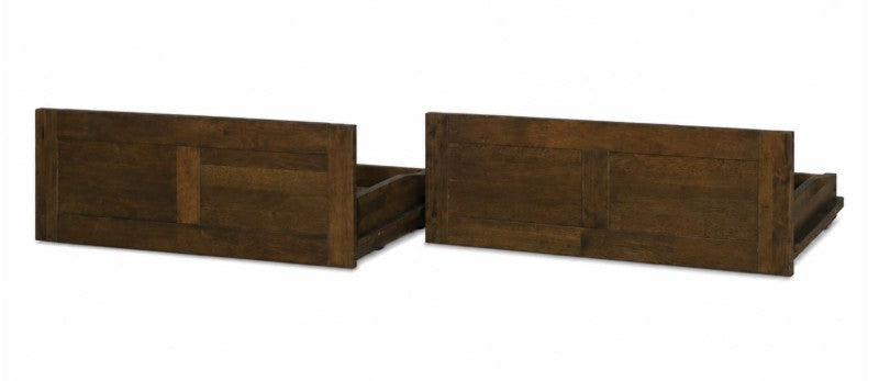 Twin Twin Rustic Walnut  Bunk Bed + Options - The Futon Store 