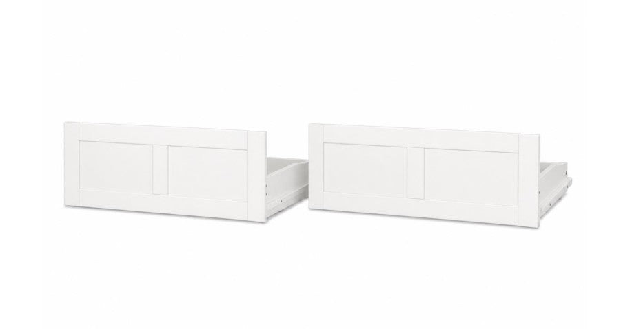 Twin Twin White Bunk Bed + Options - The Futon Store 