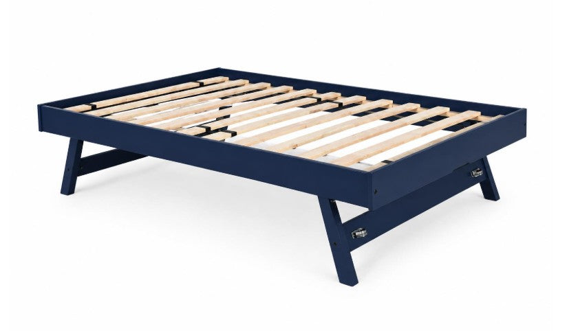 Twin Twin Navy Bunk Bed + Options - The Futon Store 