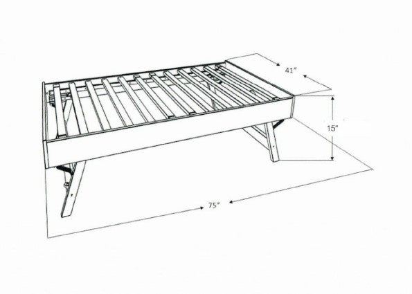 Twin Twin Navy Bunk Bed + Options - The Futon Store 