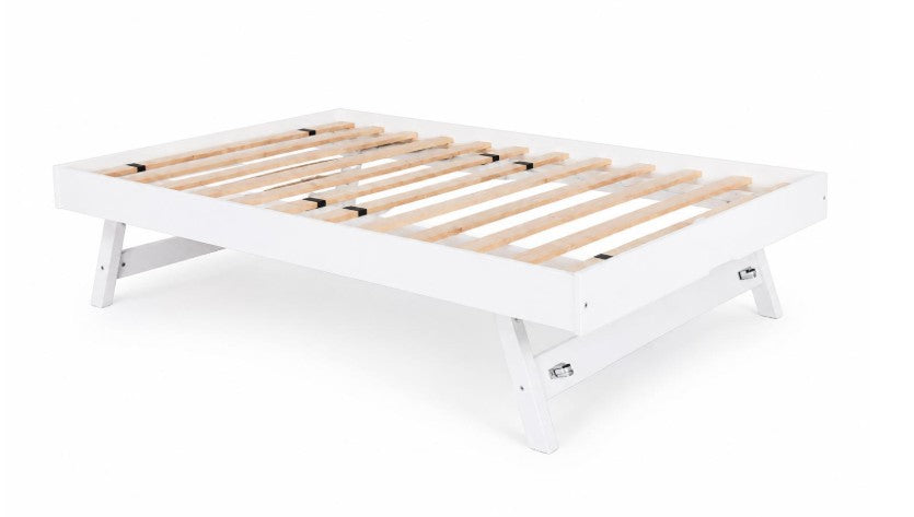 Twin Twin White Bunk Bed + Options - The Futon Store 