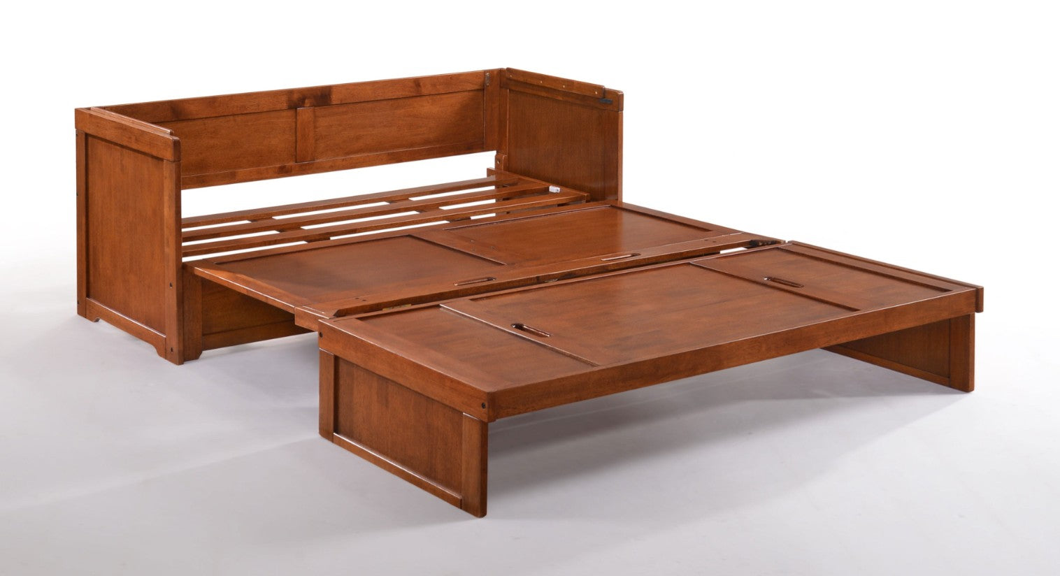 Murphy Cube 2 Queen Cherry Cabinet Bed - The Futon Store 