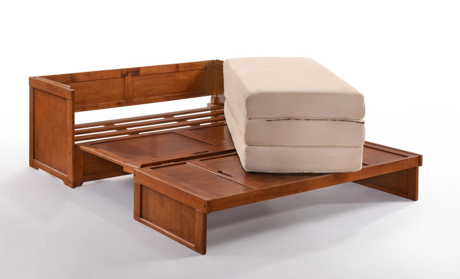 Murphy Cube 2 Queen Cherry Cabinet Bed - The Futon Store 