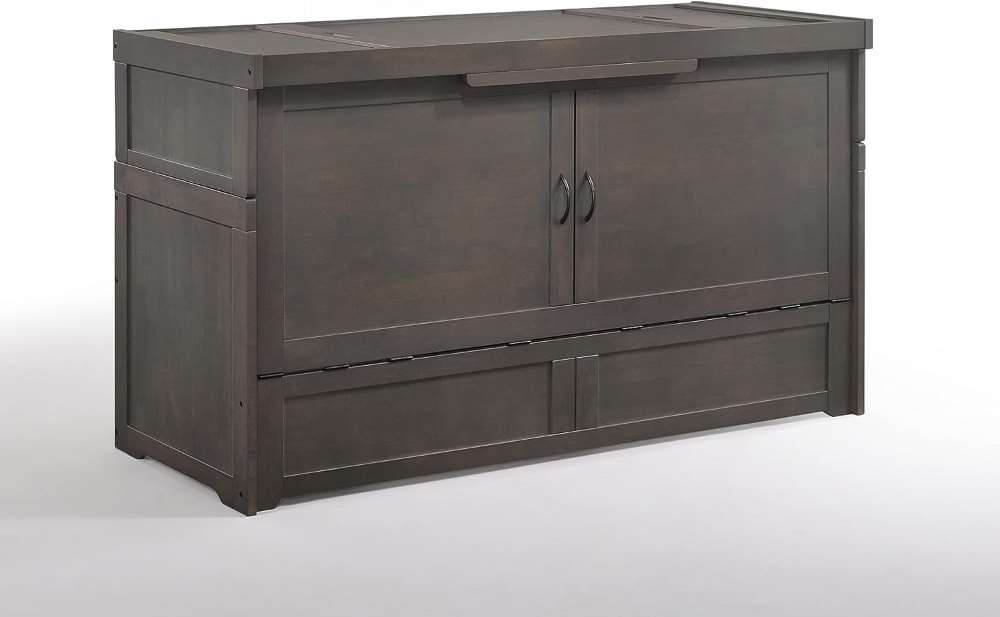Murphy Cube 2 Queen Stonewash Cabinet Bed - The Futon Store 