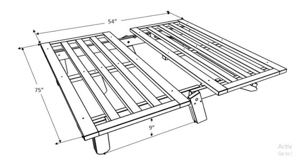 KDcarset    Full Armless Carson Futon with Mattress - The Futon Store 