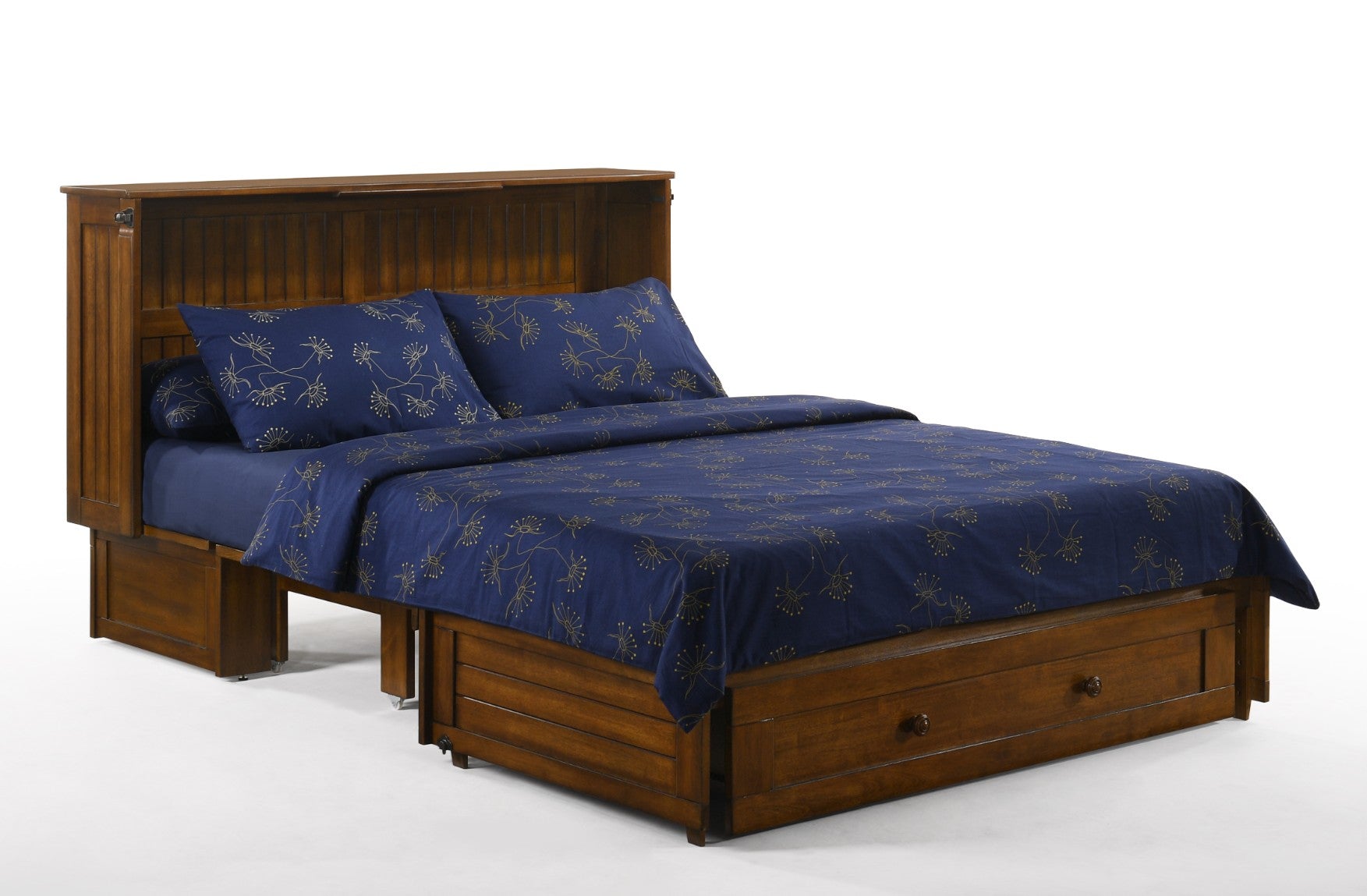 Daisy Queen Black Walnut Murphy Cabinet Bed - The Futon Store 