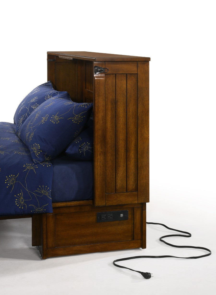 Daisy Queen Black Walnut Murphy Cabinet Bed - The Futon Store 
