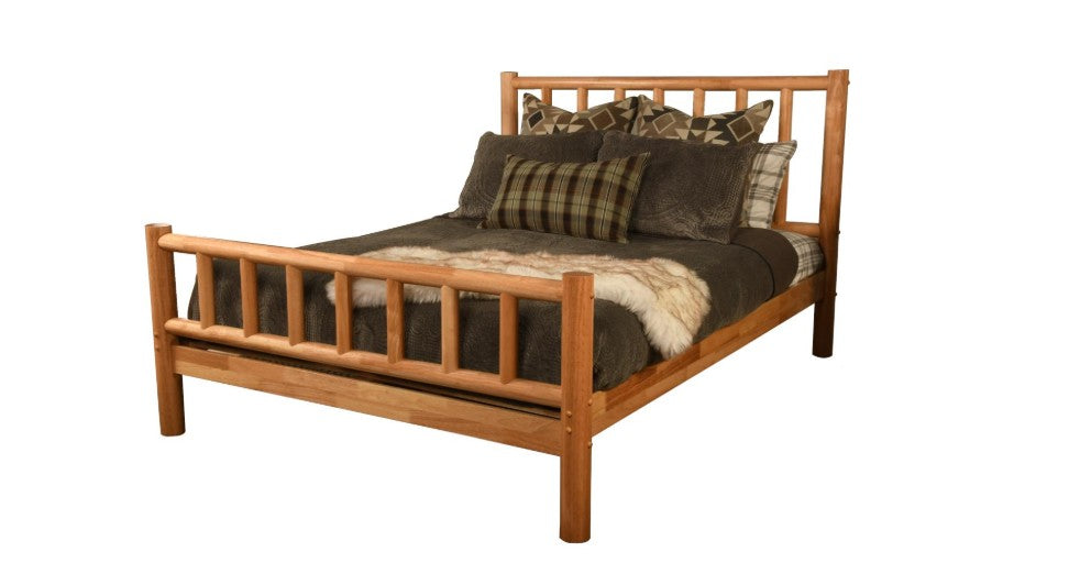 KDlodgeq Queen Lodge Pole Bed - The Futon Store 