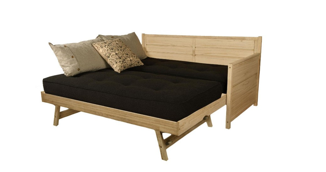 Marisa Twin Daybed & Trundle  Weathered White Finish - The Futon Store 