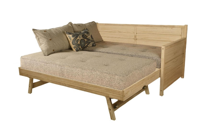Marisa Twin Daybed & Trundle  Weathered White Finish - The Futon Store 