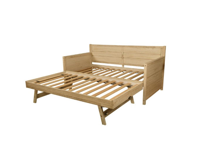 Marisa Twin Daybed & Trundle  Weathered White Finish - The Futon Store 