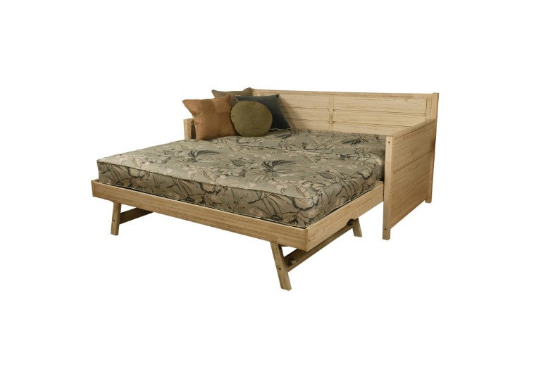 Marisa Twin Daybed & Trundle  Weathered White Finish - The Futon Store 