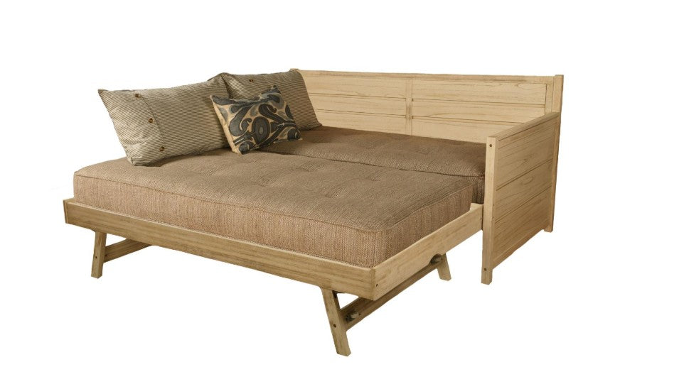 Marisa Twin Daybed & Trundle  Weathered White Finish - The Futon Store 