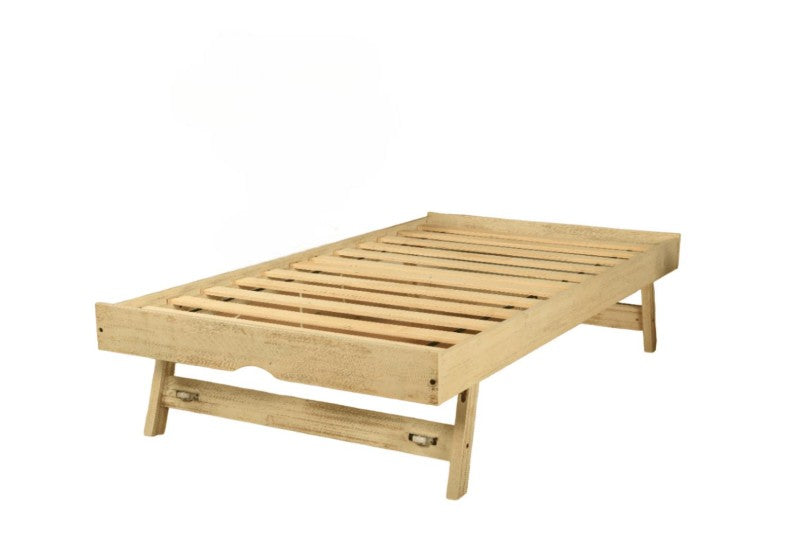 Marisa Twin Daybed & Trundle  Weathered White Finish - The Futon Store 