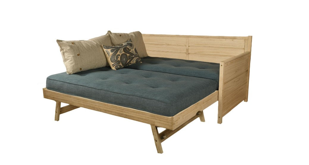Marisa Twin Daybed & Trundle  Weathered White Finish - The Futon Store 