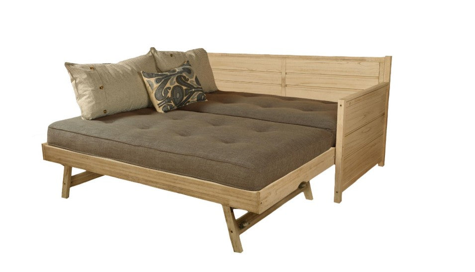 Marisa Twin Daybed & Trundle  Weathered White Finish - The Futon Store 