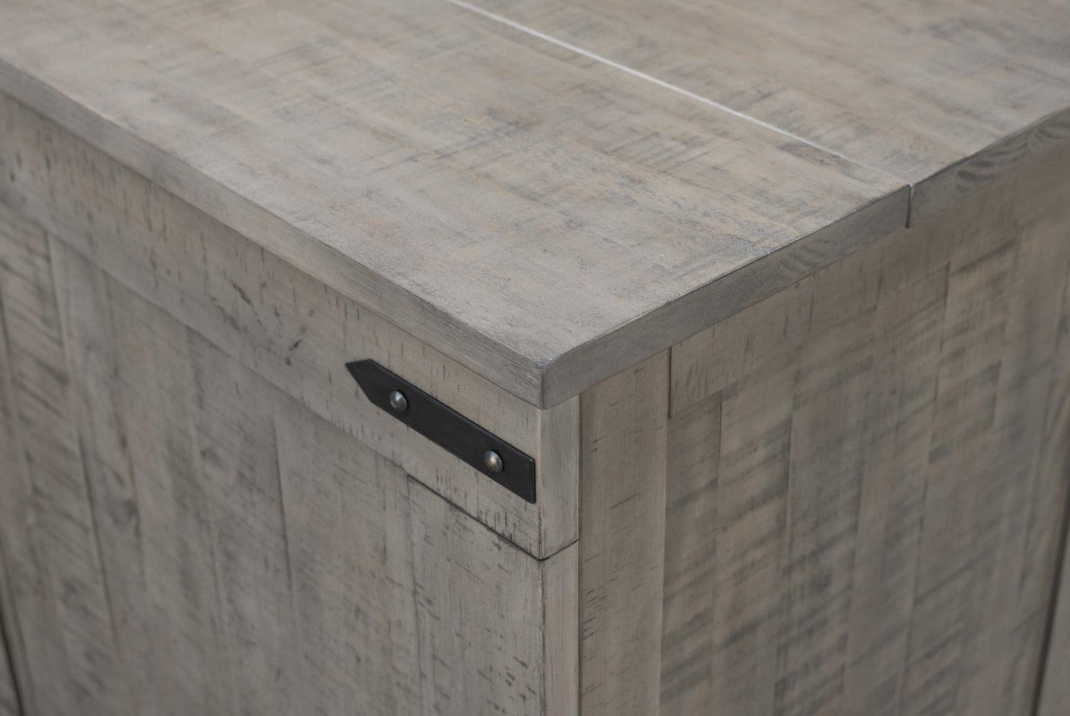 Cottage Creek Medison Queen Sleep Cabinet Bed Distressed Brown Tone Finish - The Futon Store 