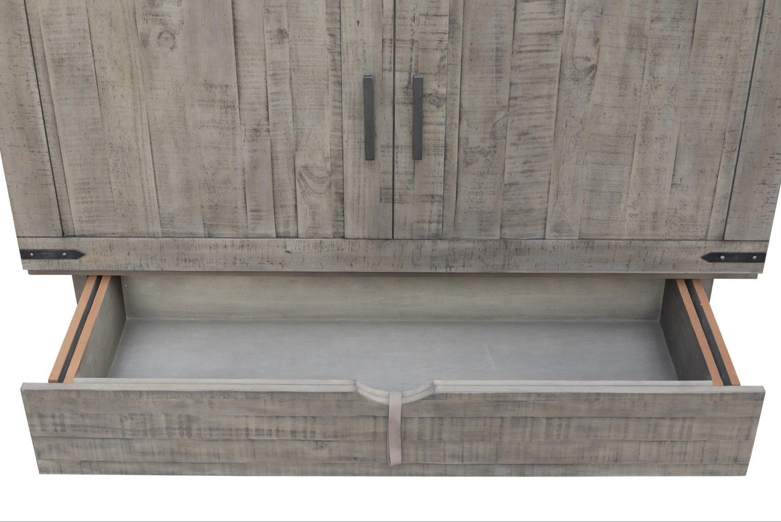 Cottage Creek Medison Queen Sleep Cabinet Bed Distressed Brown Tone Finish - The Futon Store 