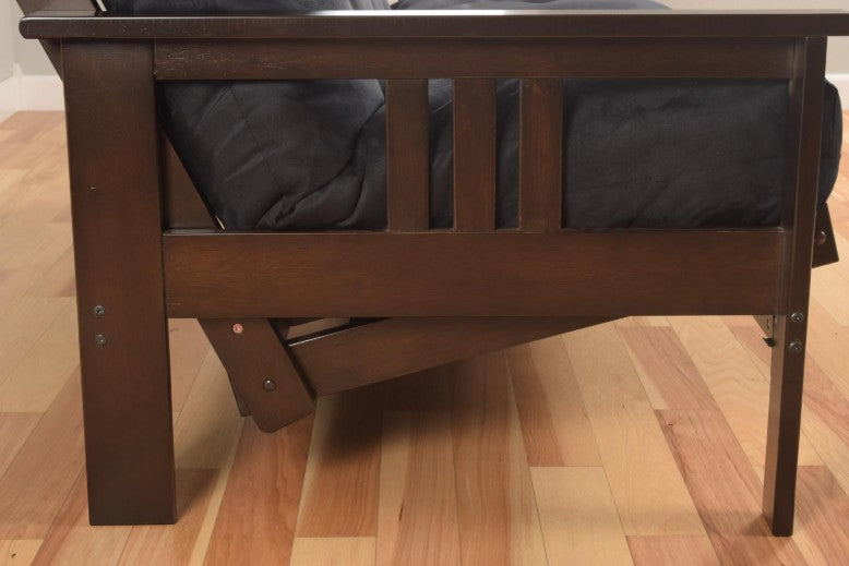 Monterey Queen Futon Espresso Finish with Mattress - The Futon Store 