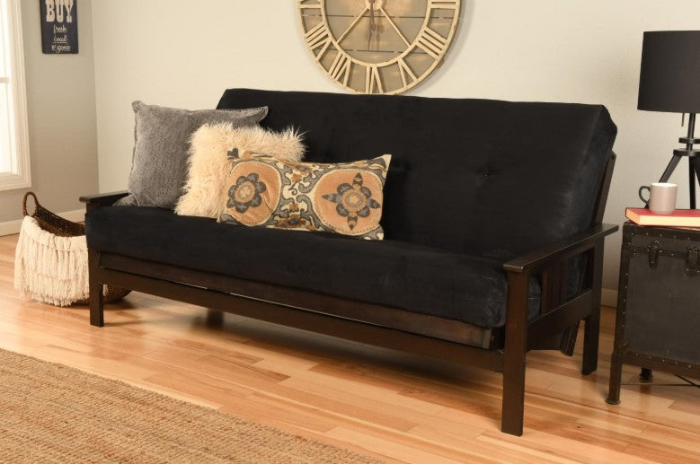 Monterey Queen Futon Espresso Finish with Mattress - The Futon Store 