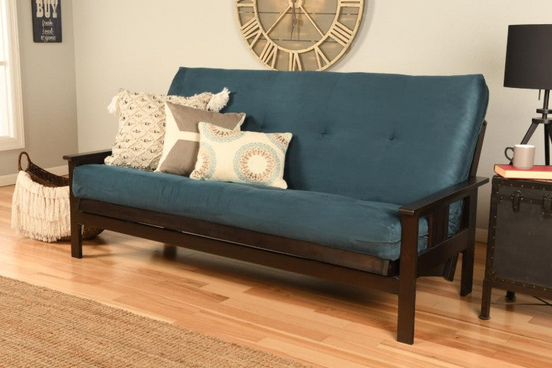 Monterey Queen Futon Espresso Finish with Mattress - The Futon Store 