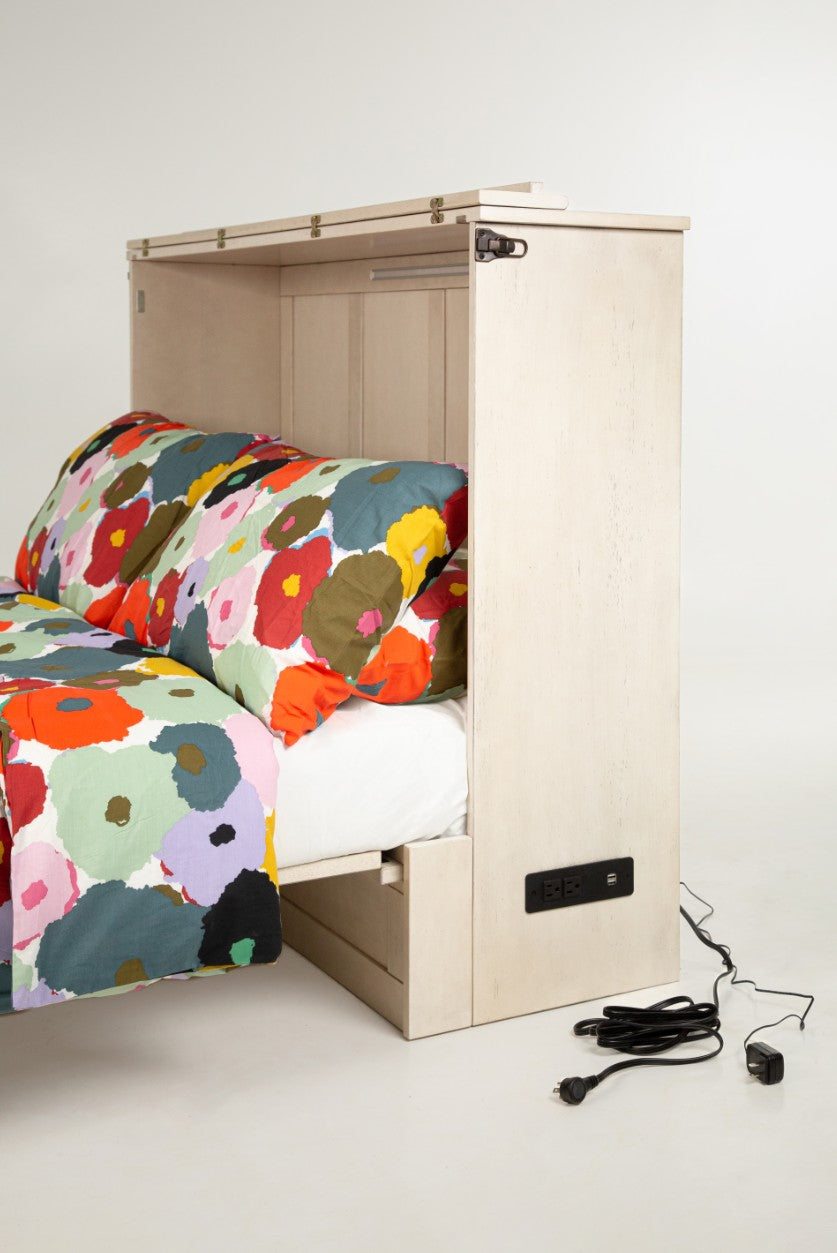 Night & Day Express Murphy Cabinet Bed Queen Provence Finish