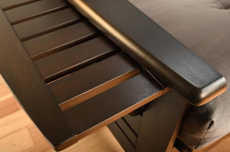 Phoenix Queen Futon Espresso Finish with Mattress - The Futon Store 